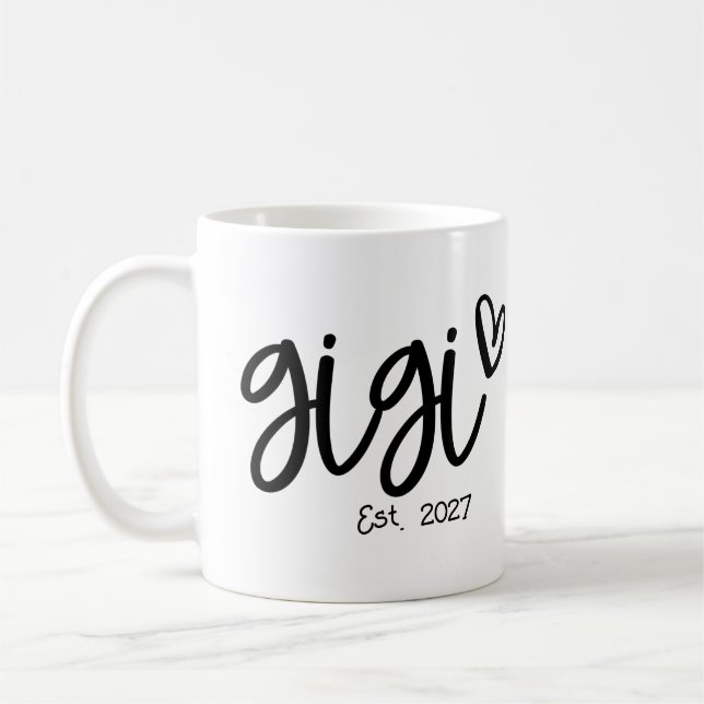 GiGi Established 2027, First Time Grandma Coffee Mug (Left)
