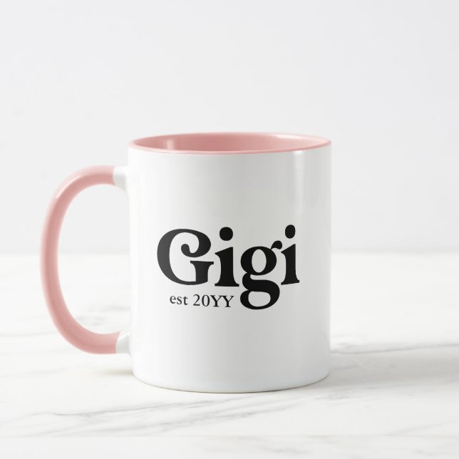 Gigi established Retro Custom Grandma Mug (Left)