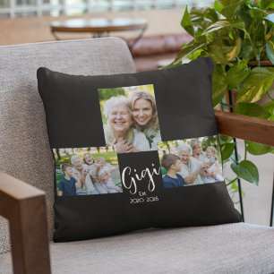 Gigi Established Script Black 3 Photo Cushion