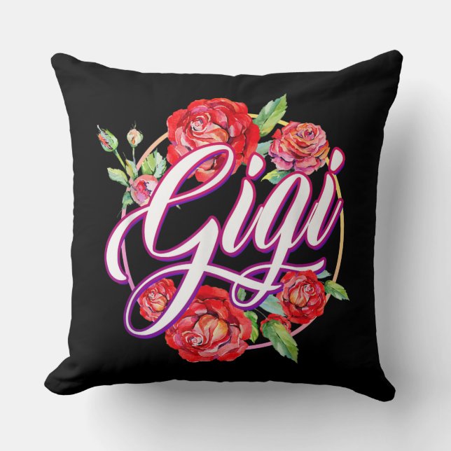 Gigi Floral Women Gigi Grandma Mother's Day Cushion (Front)