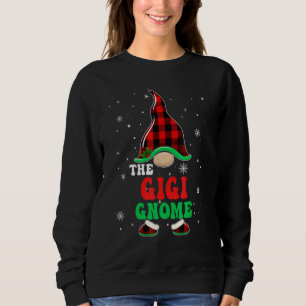 Gigi Gnome Buffalo Plaid Matching Family Christmas Sweatshirt