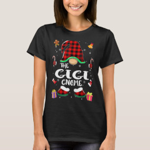 Gigi Gnome Buffalo Plaid Red Matching Family Chris T-Shirt