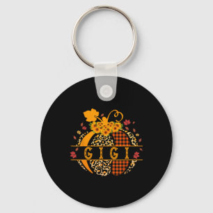 Gigi Leopard Print Pumpkin For Grandma Gigi Women  Key Ring