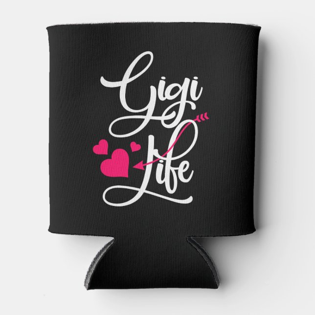 Gigi Life Gift Mothers Day Birthday Grandma Can Cooler (Front)