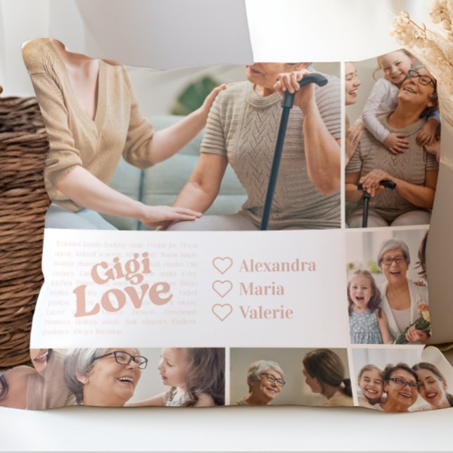 Gigi Love Poetic Photo Collage Cushion (Creator Uploaded)