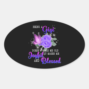 Gigi Lover Being A Gigi Joyfull And Blessed Oval Sticker