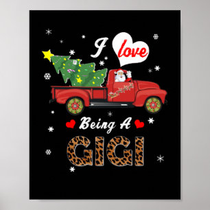 Gigi Lover   I Love Being A Gigi Christmas Tree Poster