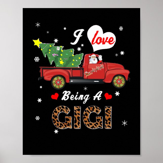 Gigi Lover | I Love Being A Gigi Christmas Tree Poster (Front)
