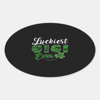 Gigi Lover | Luckiest Gigi Ever Oval Sticker