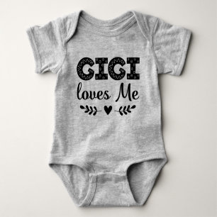 Gigi Loves Me Gift for Grandkids Baby Bodysuit