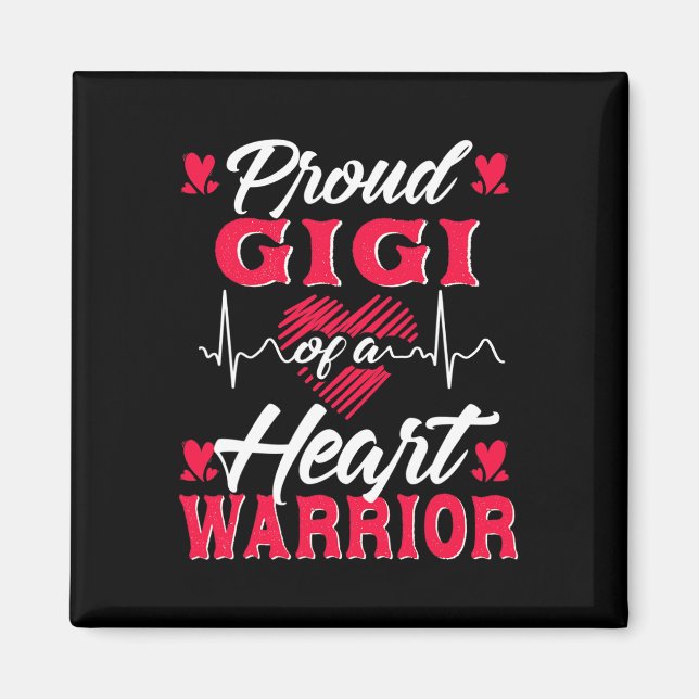 Gigi Of A Heart Warrior Chd Awareness  Magnet (Front)