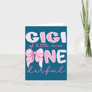 Gigi Of Little Miss Onederful First Birthday Girl Card