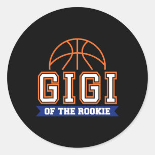 Gigi of Rookie 1st Birthday Basketball Theme Match Classic Round Sticker