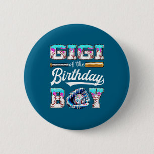 Gigi Of The Birthday Boy Baseball Ice Cream Drip M 6 Cm Round Badge