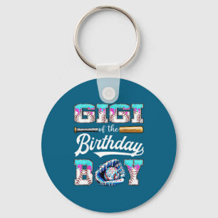 Gigi Of The Birthday Boy Baseball Ice Cream Drip M Key Ring