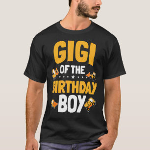 Gigi Of The Birthday Boy Construction Worker Bday  T-Shirt