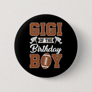 Gigi Of The Birthday Boy Football Party Family Mat 6 Cm Round Badge