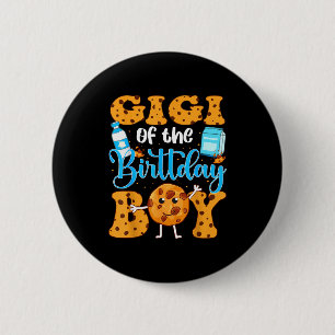 Gigi Of The Birthday Boy Milk And Cookies 1st Birt 6 Cm Round Badge