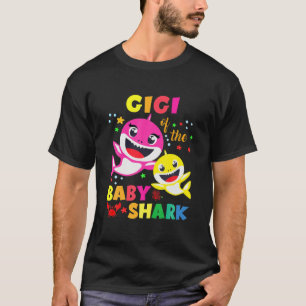 Gigi Of The Birthday Shark Dad, Mum Matching Famil T-Shirt
