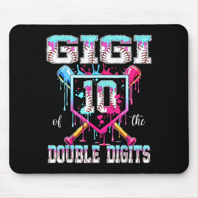 Gigi of the double digits 10th birthday boy mouse pad (Front)