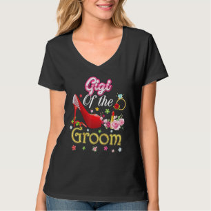 Gigi Of The Groom Happy Wedding Flower Pink Shoe M T-Shirt