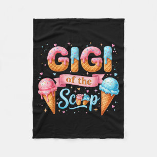 Gigi of The Scoop Ice Cream Gender Reveal Baby Fleece Blanket