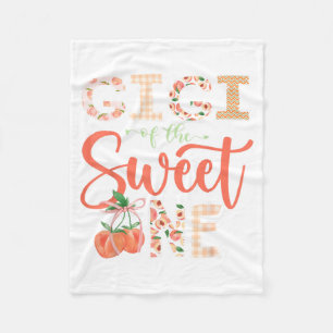 Gigi of The Sweet One Peach 1st Birthday Girl Fleece Blanket