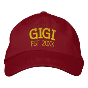 Gigi Personalised Grandma Gift Custom Text Embroidered Hat