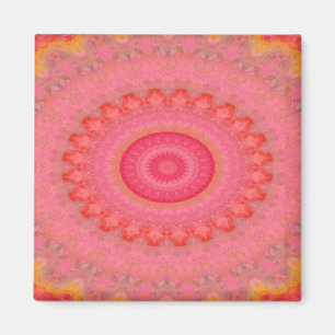 Gigi Pink, Orange and Yellow Mandala Magnet