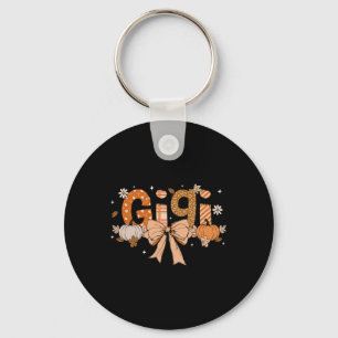Gigi Pumpkin Fall Coquette Bow Thanksgiving Mom Wo Key Ring