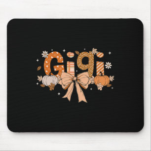 Gigi Pumpkin Fall Coquette Bow Thanksgiving Mom Wo Mouse Pad