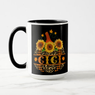 GiGi Pumpkin Leopard Print Sunflower Buffalo Plaid Mug