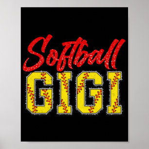 Gigi Retro Groovy Loud Proud Sport Game Catcher Poster