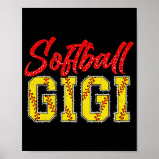 Gigi Retro Groovy Loud Proud Sport Game Catcher  Poster