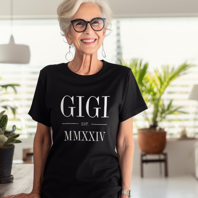 Gigi Roman Numeral Year Established T-Shirt (Creator Uploaded)