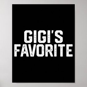 Gigi’s Favorite Funny Grandparent Granhild Vintage Poster