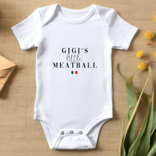 Gigi’s Little Meatball   Cute Italian pun Baby Bodysuit