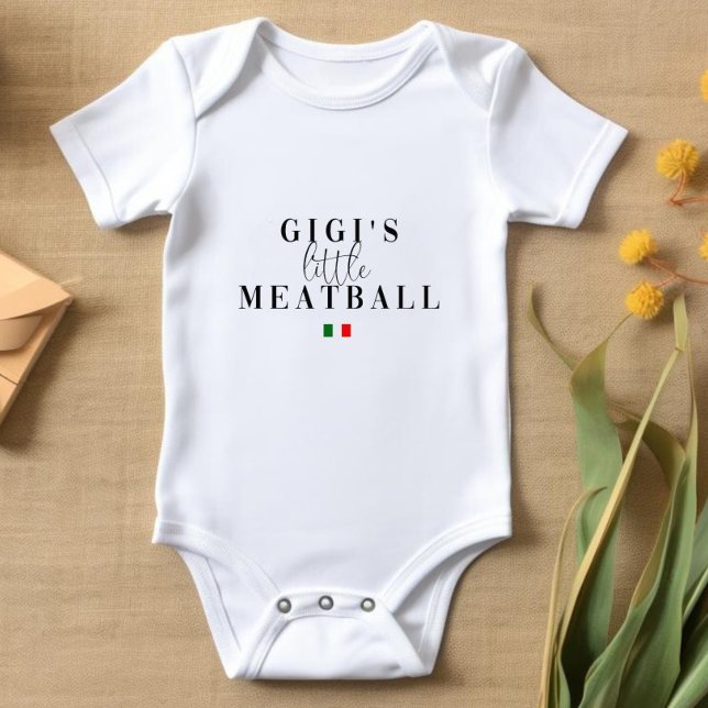 Gigi’s Little Meatball | Cute Italian pun Baby Bodysuit (Creator Uploaded)