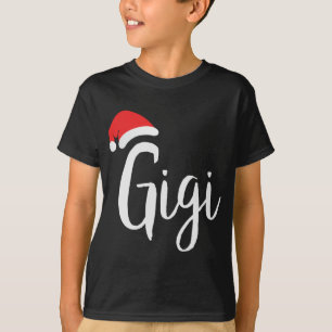 Gigi - Santa Hat Christmas Proud Grandparent T-Shirt