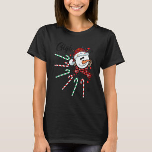 Gigi Snowman Candy Cane Christmas Xmas Funny T-Shirt