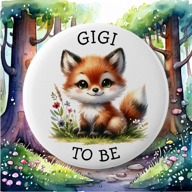 Gigi to be | Woodland Themed Baby Shower  Button (Creator Uploaded)