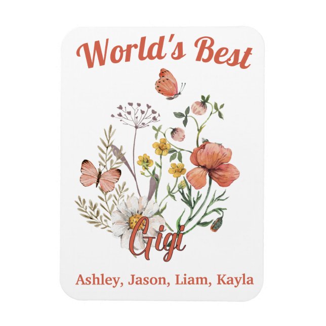 Gigi Wildflower Floral Magnet (Vertical)