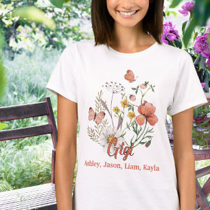 Gigi Wildflower Floral Personalised Custom T-Shirt