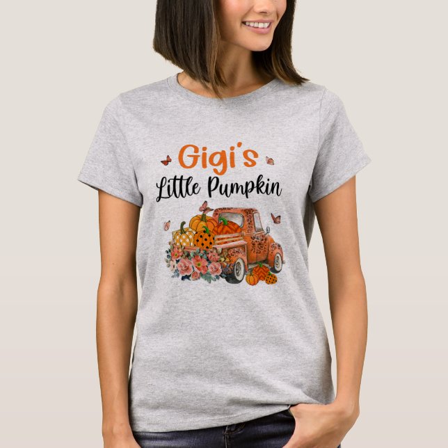 Gigi's little pumpkins pumpkin truck fall T-Shirt (Front)