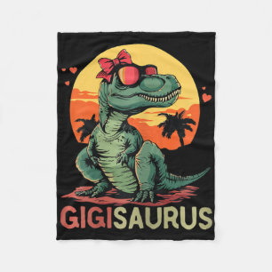 Gigisaurus Dino Dinosaur Gigi-saurus T-rex Funny T Fleece Blanket