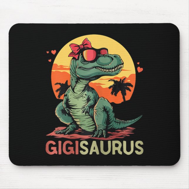 Gigisaurus Dino Dinosaur Gigi-saurus T-rex Funny T Mouse Pad (Front)