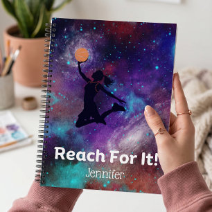 Giirls Basketball Motivational Spiral Notebook