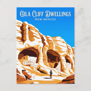 Gila Cliff Dwellings National Monument USA Postcard