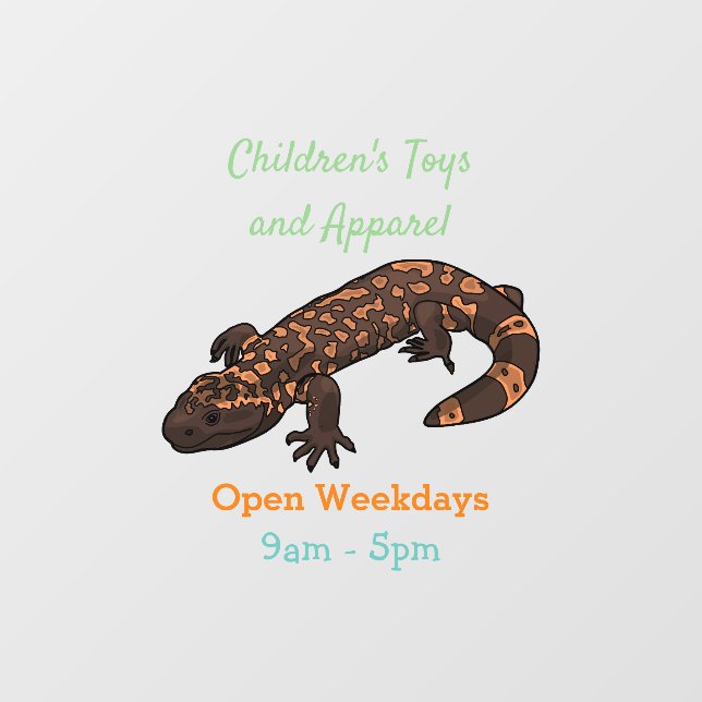 Gila monster cartoon illustration (Sheet)