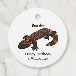 Gila monster cartoon illustration favour tags